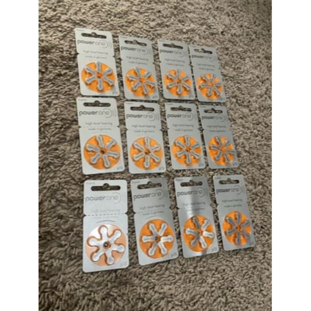 NEW 12 Pack Power One Orange Batteries Size 13